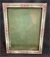 Antique Enameled Silver Picture Frame - Circa 1920