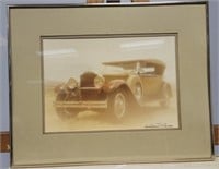 Vintage William Plante Signed 1929 Packard