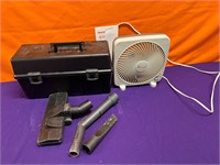 3M Plastic Tool Box, Wexford Desk Fan, Vacuum Part