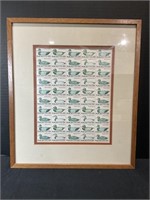 Folk Art USA Duck .22 Stamp Sheet Framed