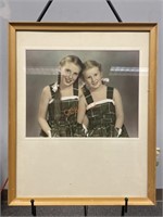 Vintage Little Girls Framed Photograph