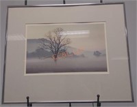 Framed JT Nalle Signed Landscape Picture
