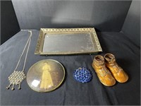 Vintage Box Lot For The Ladies, Mirror, Jewelry +