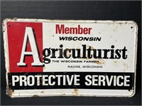 Vintage Agriculturist Metal Sign