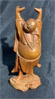 Vintage Hand Carved Wooden Buddha Figure