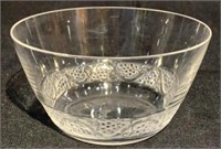 Fine "Lalique" Clear Crystal Bowl - Grape & Vine