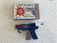 SUPER NU-MATIC JR TOY GUN AND ORIGINAL BOX