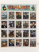1995 32c Civil War, Abraham Lincoln, Souvenir Shee