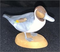 "Thomas Cain" Carved & Painted Wooden Duck