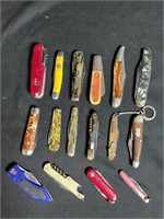 Pocket Knife Lot 16 Vintage Knives
