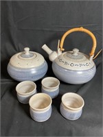 Earthenware Teapot Lot Signed Johnson