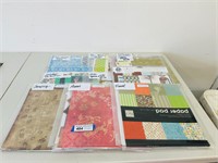 (9) Bundles of Scrap Book Paper for Crafting