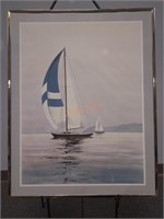 T. E. Chice Sailboat Art Poster Print