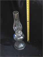 Vintage oil kerosene lamp clear glass  / very