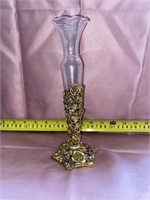 Vintage Matson filigree bud, vase with glass