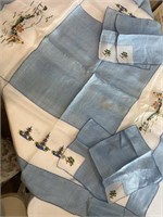 vintage, oriental hand embroidered fine linen set
