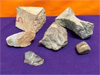 4 Unknown Rock / Gemstone Specimens