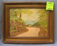 Vintage landscape painting signed A. Dujour