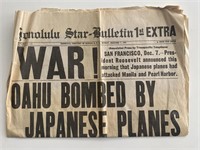 Honolulu Star-Bulletin 1st Extra original 1941 Pea