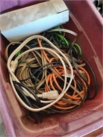 Tote of electrical extension cords