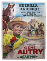 Partial 3-Sheet Gene Autry Silver Canyon - missing