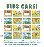 Kids Care Earth Day Stamps