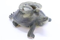 Weller Muskota Art Pottery Turtle Flower Frog