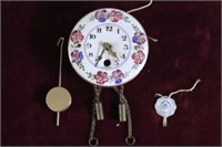 German Wintermantel Mini Porcelain Enamel Pendulum