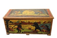 Davy Crockett Child's Toy Box/Trunk - see shipping