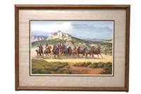 Paul Abram Jr. Original Painting Stagecoach