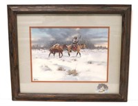 Ron Stewart Watercolor "Cold as Hell" Western Art