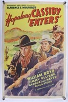 Hopalong Cassidy Enters 1940's One-Sheet Movie Pos