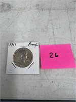 1960 Franklin 1/2 dollar