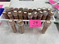 Lincoln cent rolls 1960's and 70's