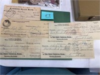 Antique bank checks
