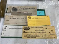 Antique bank checks