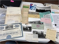Railroad checks, document, etc