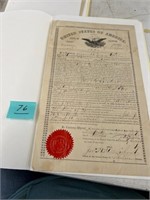 Citizenship papers 1867 & 1879