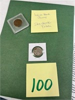 Indian Head Penny & other coin