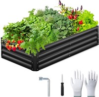 Bluyard Raised Garden Bed 6x3x1 ft Planter Box