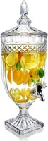 Glass Iced Beverage Dispenser 1.3 Gallon Clear