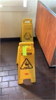 2 Fold Out Caution Signs