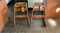 2- Kids Wooden High Chairs