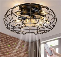 NOOKNOVA INDUSTRIAL CAGED CEILING FAN WITH LIGHTS