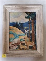 Deer Oil Painting