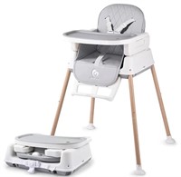 BABYBELLA BABY HIGH CHAIR (GREY AND WHITE) 24 X