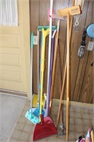 Sweepers, Mops, Broom, Dustpan, Shag Rake (11)