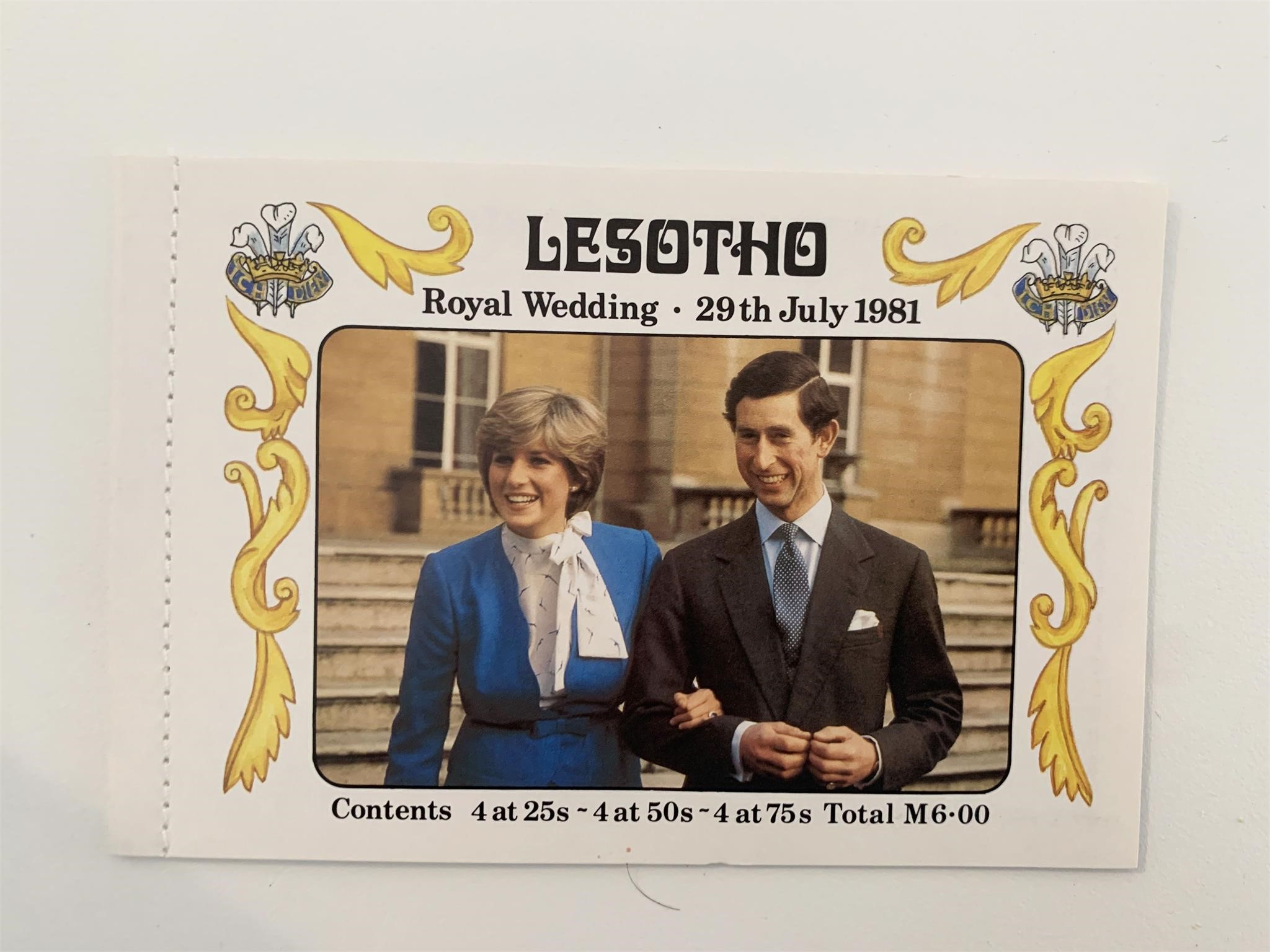 Lesotho stamp booklet commemorating The Royal Wedd