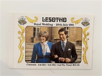 Lesotho stamp booklet commemorating The Royal Wedd