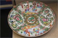 Antique 19th century Chinese Rose Medallion Plate